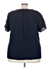 Talbots 100% Cotton Blue Short Sleeve Blouse Size 3X - photo 2