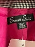 Sweet Suits 100% Polyester Houndstooth Gray Blazer Size 18 - photo 6