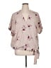 Sweet Rain 100% Polyester Floral Tan Short Sleeve Blouse Size 1X - photo 1