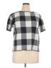 Pendleton 100% Cotton Checkered-gingham Gray Short Sleeve Turtleneck Size XL - photo 1