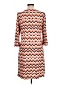 Tacera Chevron-herringbone Orange Casual Dress Size L - photo 2