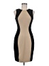 Boston Proper Color Block Tan Cocktail Dress Size 6 - photo 1