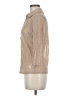 Absolutely Famous Metallic Tan 3/4 Sleeve Button-Down Shirt Size M - photo 5