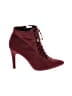 Forever Burgundy Ankle Boots Size 6 1/2 - photo 1