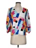 Crosby 100% Polyester Color Block Orange 3/4 Sleeve Blouse Size XS - photo 1