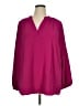 Entro 100% Polyester Burgundy 3/4 Sleeve Blouse Size XL - photo 1