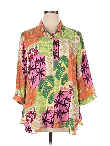 Rose + Olive 3/4 Sleeve Blouse (view 1)