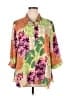 Rose + Olive 100% Polyester Tropical Orange 3/4 Sleeve Blouse Size 1X - photo 1