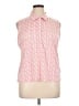 EP Pro 100% Spandex Pink Sleeveless Button-Down Shirt Size XL - photo 1