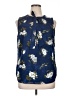 Talbots 100% Polyester Blue Sleeveless Blouse Size XL Petite - photo 1