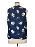 Talbots 100% Polyester Blue Sleeveless Blouse Size XL Petite - photo 2