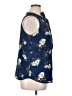 Talbots 100% Polyester Blue Sleeveless Blouse Size XL Petite - photo 4