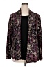 JM Collection Print Purple Blazer Size XL - photo 1