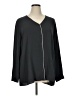 Eileen Fisher 100% Silk Black Long Sleeve Silk Top Size XL - photo 1