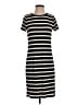MICHAEL Michael Kors 100% Polyester Stripes Black Casual Dress Size S - photo 1