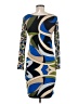 Analili Graphic Blue Casual Dress Size M - photo 2