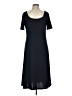 Chaps 100% Polyester Solid Black Casual Dress Size L - photo 1
