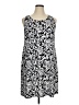 MSK Paisley Black Gray Casual Dress Size 1X - photo 1
