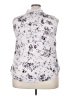 Bar III 100% Polyester Floral Silver Sleeveless Blouse Size 2X - photo 2