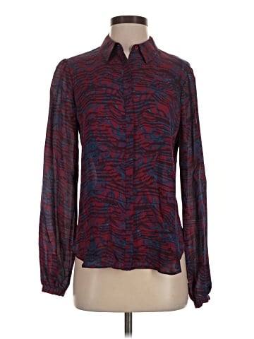 Marchesa Voyage Long Sleeve Silk Top (view 1)