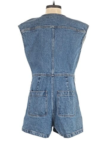 Madewell Zip-Front Romper: TENCEL&trade; Denim Edition (view 2)