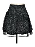 Aqua 100% Polyester Paisley Black Casual Skirt Size M - photo 1