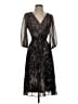 DKNY 100% Polyester Animal Print Gray Cocktail Dress Size 2 (petite) - photo 1