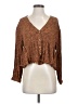 Billabong 100% Viscose Brown 3/4 Sleeve Blouse Size S - photo 1