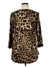 JM Collection Animal Print Brown 3/4 Sleeve Blouse Size 0X - photo 2