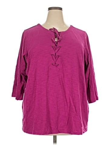Woman Within 3/4 Sleeve T-Shirt (view 1)