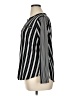 JM Collection Stripes Black Long Sleeve Blouse Size 0X - photo 5