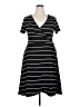 Torrid Stripes Black Casual Dress Size 2X Plus (2) - photo 1