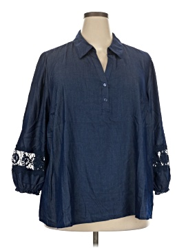 Unique Spectrum 3/4 Sleeve Button Down Shirt