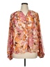 Chico's 100% Polyester Orange Long Sleeve Blouse Size XL (3) - photo 1