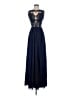 Sherri Hill 100% Polyester Blue Cocktail Dress Size 4 - photo 1