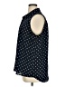 Anne Klein Polka Dots Blue Sleeveless Button-Down Shirt Size XL - photo 5