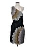 BCBGMAXAZRIA 100% Silk Chevron-herringbone Black Cocktail Dress Size S - photo 1