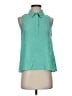 Equipment 100% Silk Teal Sleeveless Silk Top Size S - photo 1