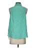 Equipment 100% Silk Teal Sleeveless Silk Top Size S - photo 2
