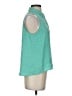 Equipment 100% Silk Teal Sleeveless Silk Top Size S - photo 4