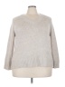 Lafayette 148 New York Silver Wool Pullover Sweater Size XXL - photo 1