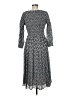 Ann Taylor 100% Polyester Gray Casual Dress Size 8 - photo 2