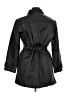 Bagatelle 100% Leather Black Trenchcoat Size 16 - photo 2