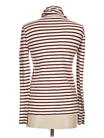 Madewell Whisper Cotton Turtleneck in Baker Stripe (view 2)