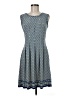 Max Studio Print Blue Casual Dress Size M - photo 1