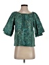 Peruvian Connection Teal Short Sleeve Blouse Size S - photo 1