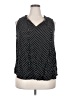 Bobeau 100% Rayon Polka Dots Black Sleeveless Blouse Size 2X - photo 1