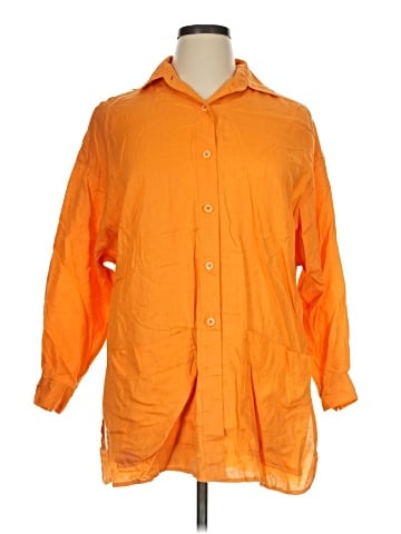 Linda Allard Ellen Tracy 3/4 Sleeve Button-Down Shirt (view 1)