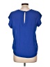 Lily White Blue Short Sleeve Top Size L - photo 2
