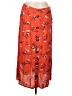 Apt. 9 100% Rayon Floral Orange Casual Skirt Size L - photo 1